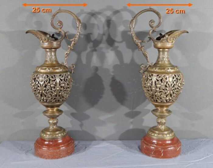 art nouveau bronze ewers 1910 set of 2 27