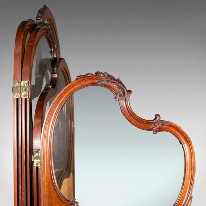 art nouveau french walnut and glass screen 1890s 6