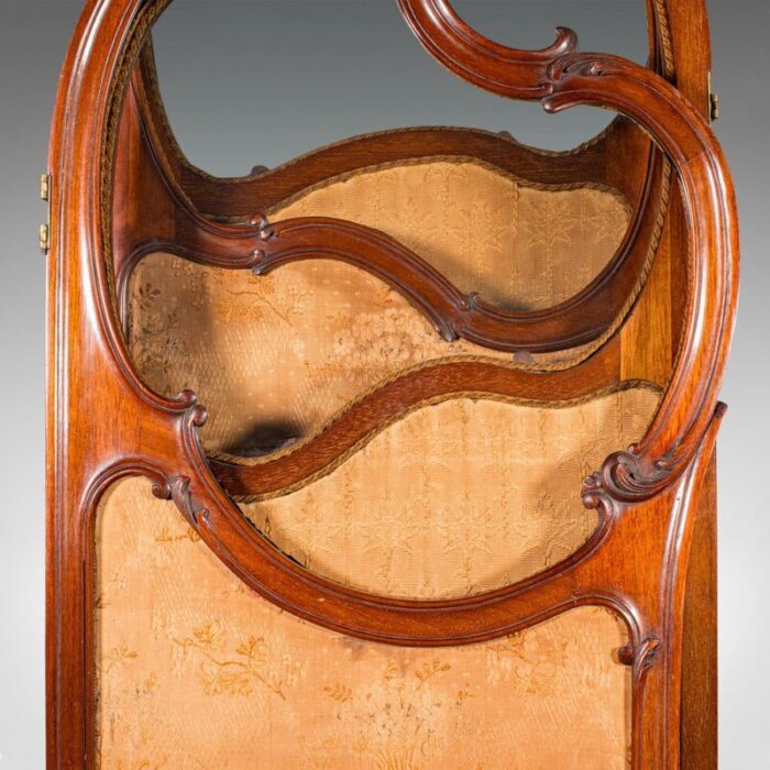 art nouveau french walnut and glass screen 1890s 7