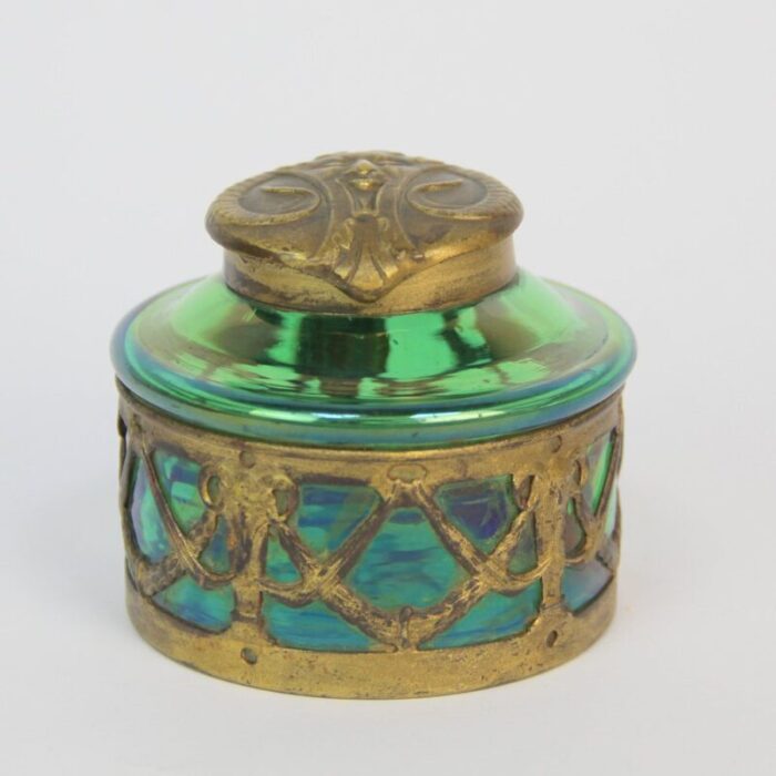 art nouveau inkwell by loetz 1890s 1