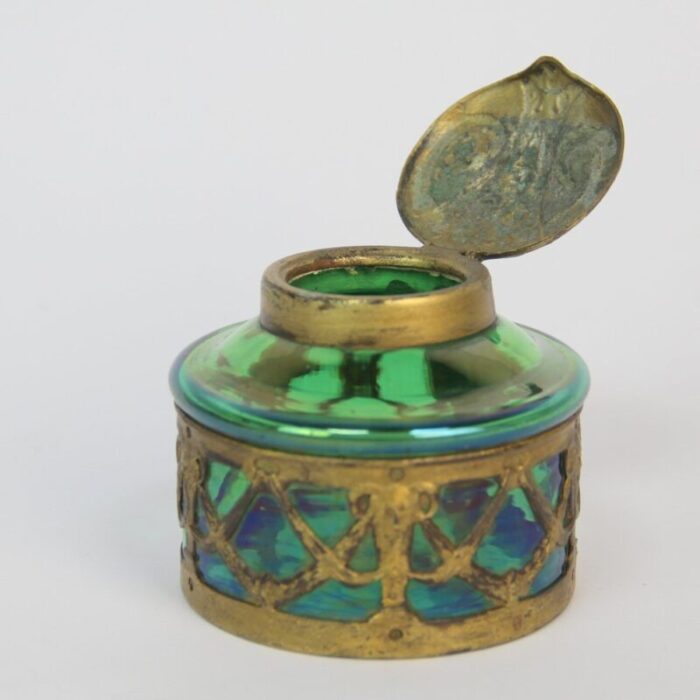 art nouveau inkwell by loetz 1890s 2