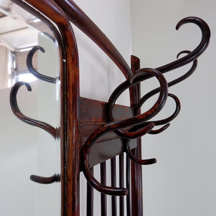 art nouveau wall mounted coat rack from thonet 1900 3836