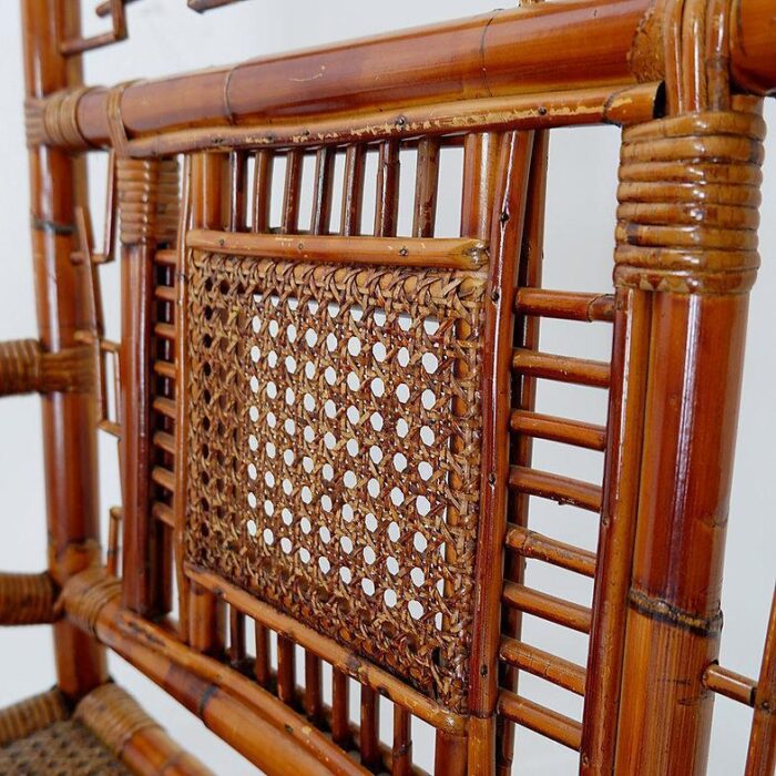 asian style bamboo armchairs france 1962 set of 2 6189