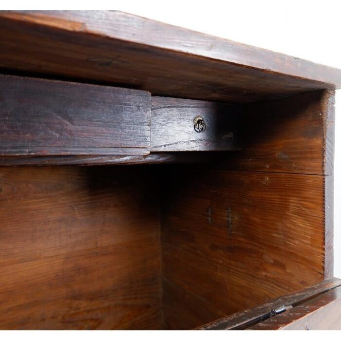 asian wooden chest with decorative fittings 0527