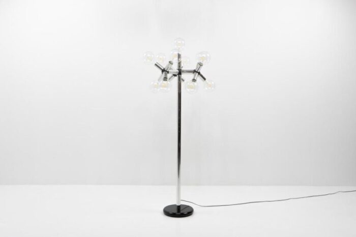 atomic floor lamp by haussmann for swisslamps international 1980s 9253