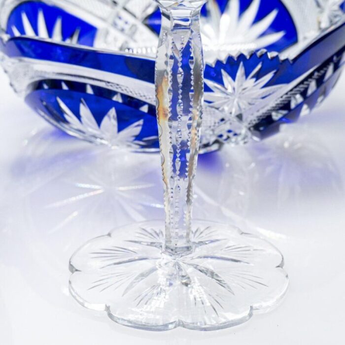 baccarat bowls in deep blue crystal france 1935 set of 3 12