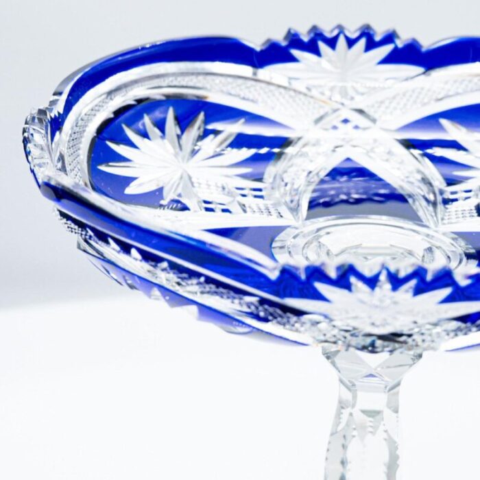 baccarat bowls in deep blue crystal france 1935 set of 3 3