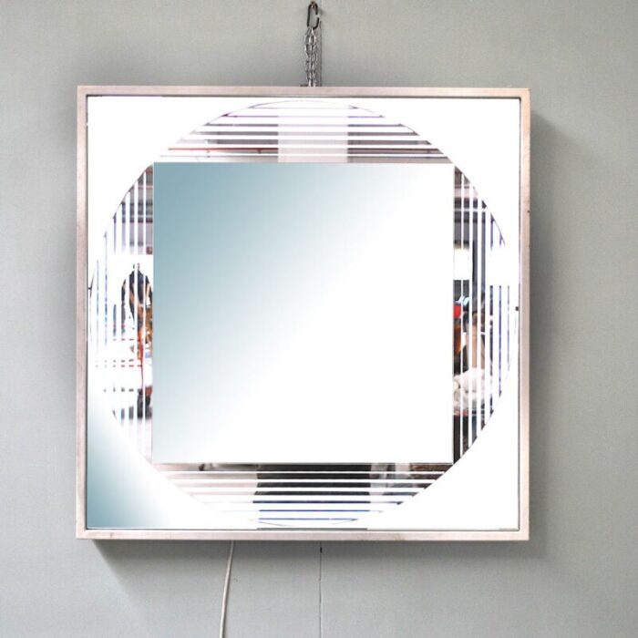 backlit mirror by gianni celada for fontana arte 1960s 1