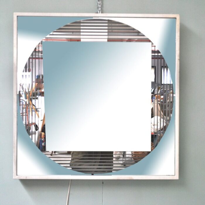 backlit mirror by gianni celada for fontana arte 1960s 6