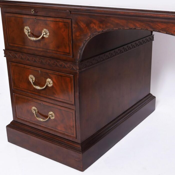 baker vintage georgian style leather top desk 1654