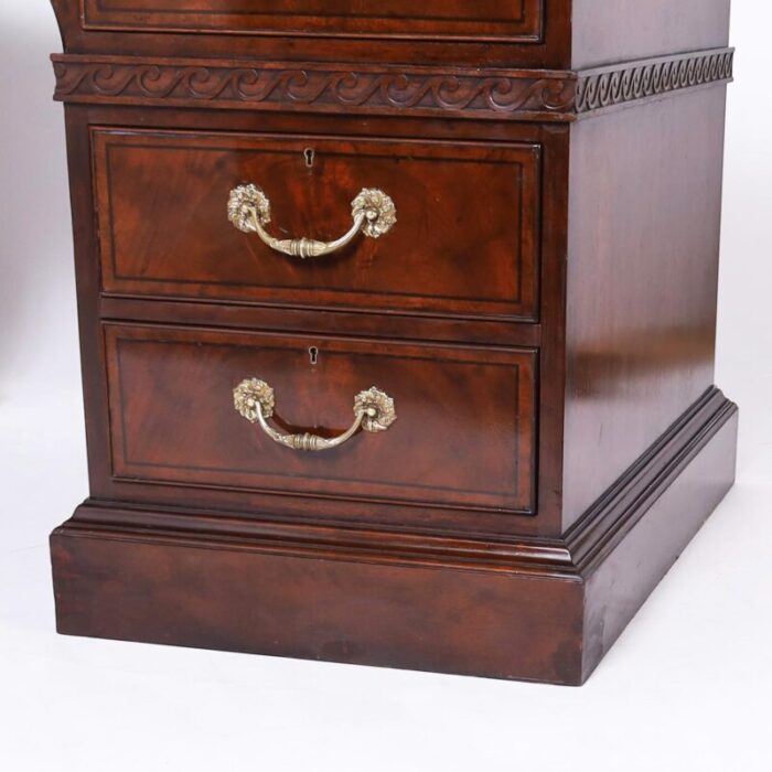 baker vintage georgian style leather top desk 9488