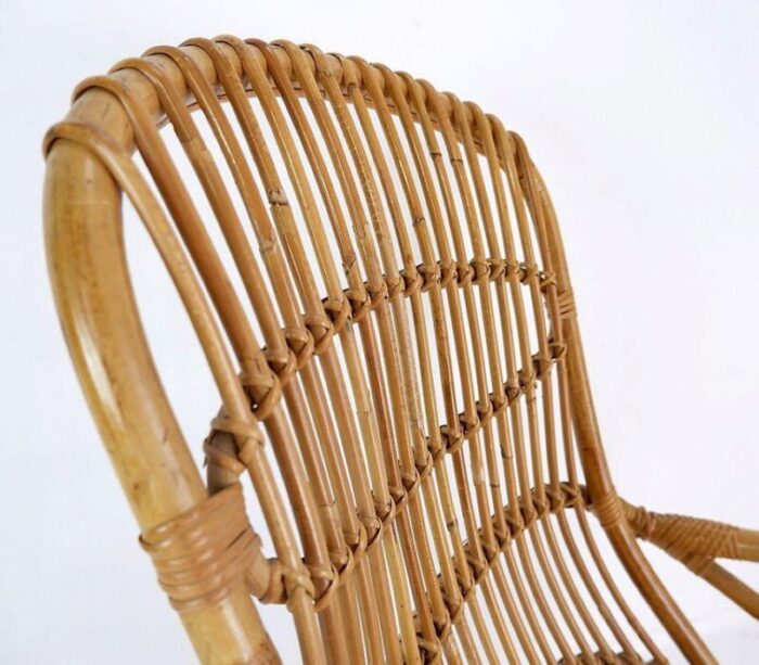 bamboo armchair by tito agnoli 1960s 0087