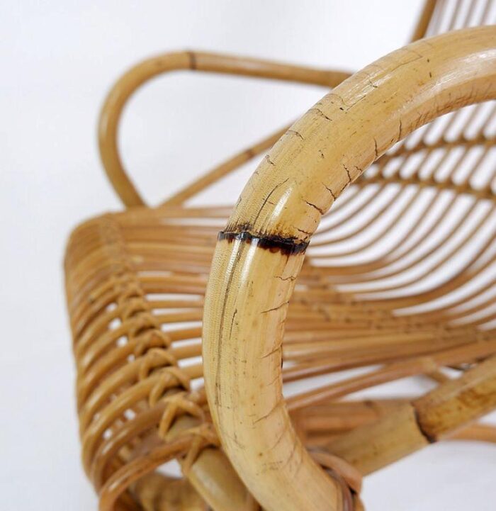 bamboo armchair by tito agnoli 1960s 0836 scaled