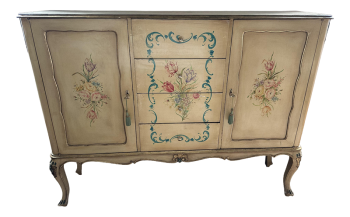 baroque venetian painted cabinet 6617