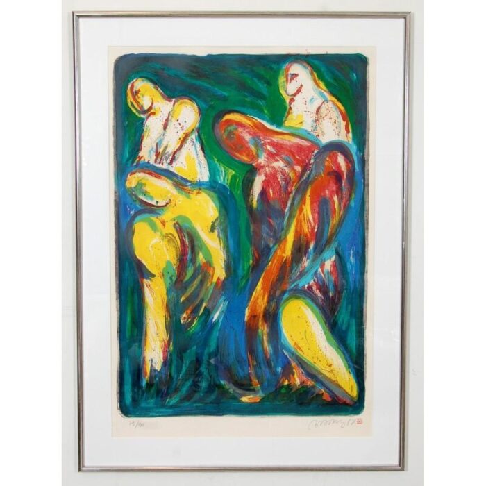 barry lereng wilmont composition lithograph framed 7654