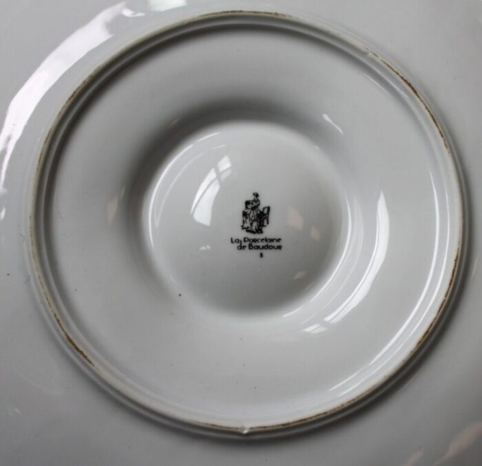 baudour porcelain oyster plates 1960s set of 10 6