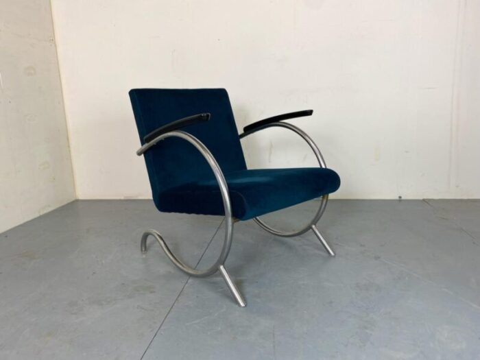 bauhaus art deco tubular steel lounge chair by jan schrofer for ahrend de cirkel 1920s 2177