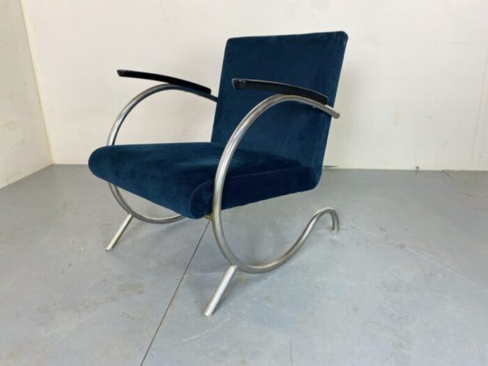 bauhaus art deco tubular steel lounge chair by jan schrofer for ahrend de cirkel 1920s 2966