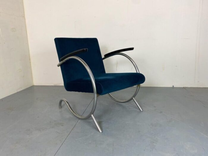 bauhaus art deco tubular steel lounge chair by jan schrofer for ahrend de cirkel 1920s 7270