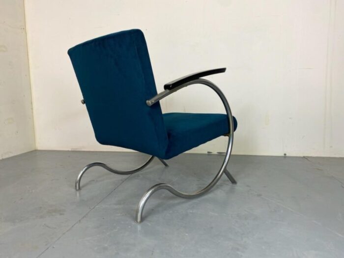 bauhaus art deco tubular steel lounge chair by jan schrofer for ahrend de cirkel 1920s 8569