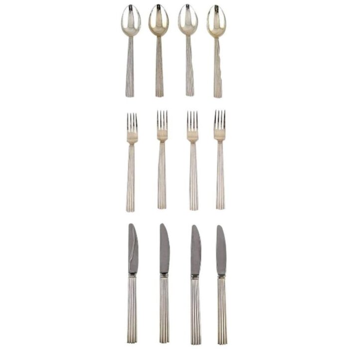 bernadotte cutlery service from georg jensen 1940s set of 12 1