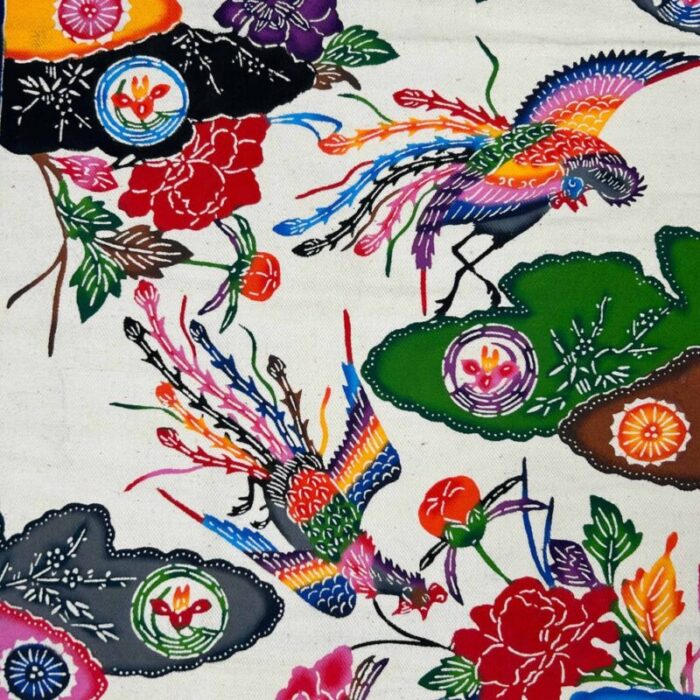 bingata okinawan textile ryukyu japan 1960s 4