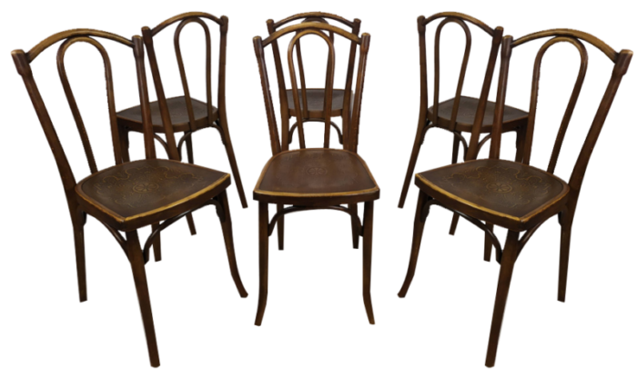 bistro chairs by michael thonet for thonet 1890s set of 6 1940