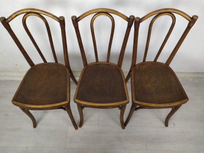 bistro chairs by michael thonet for thonet 1890s set of 6 5396