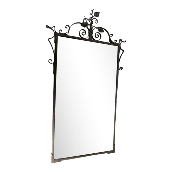 blacksmith hand wrought iron wall mirror 1