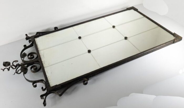 blacksmith hand wrought iron wall mirror 9