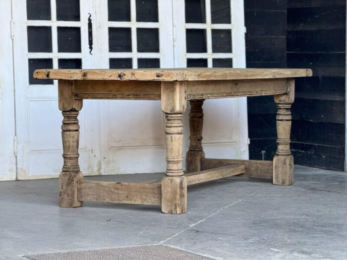 bleached oak farmhouse dining table 1925 1195