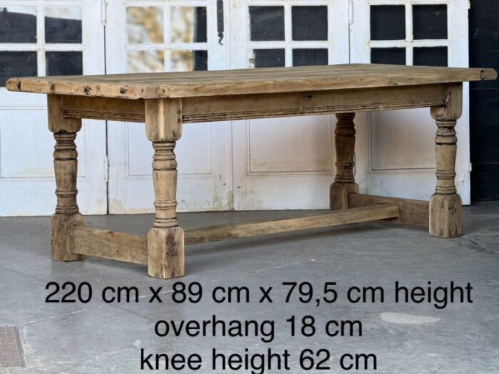 bleached oak farmhouse dining table 1925 2373