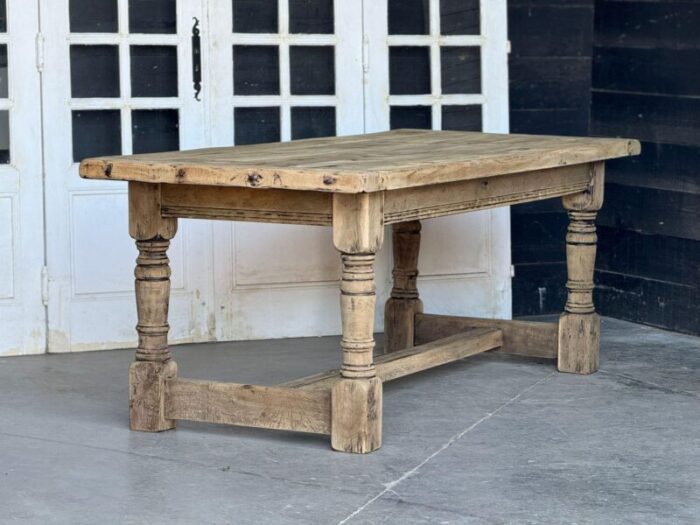 bleached oak farmhouse dining table 1925 3301