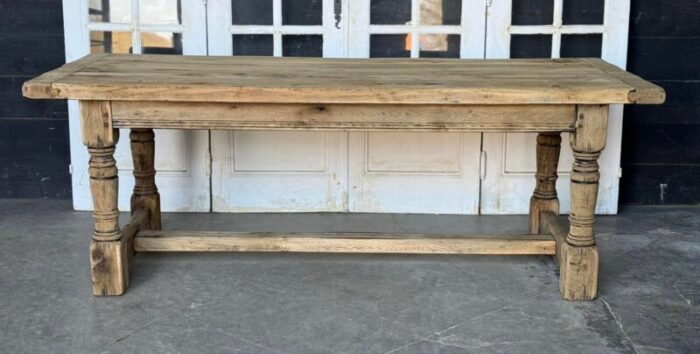 bleached oak farmhouse dining table 1925 4024