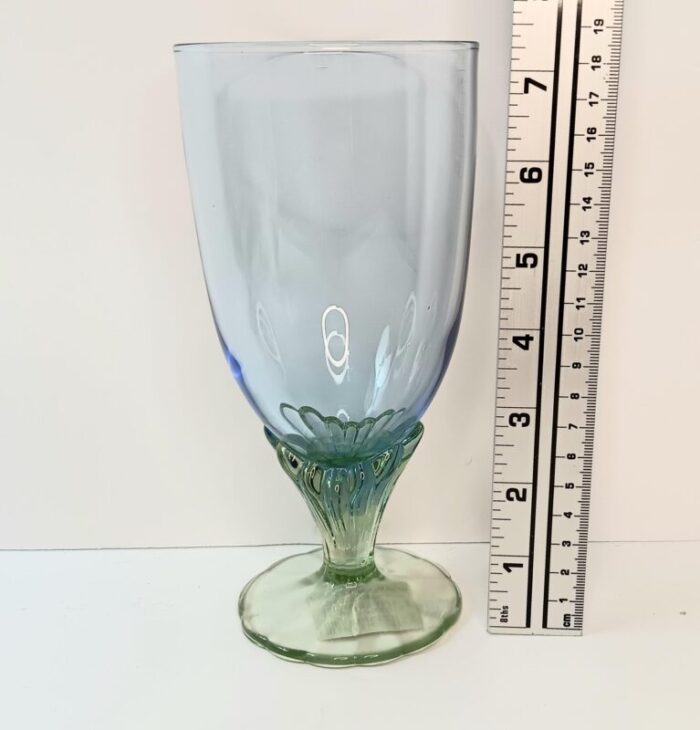 bormioli rocco bahia art nouveau blue and green ombre iced tea water glasses set of 4 8851