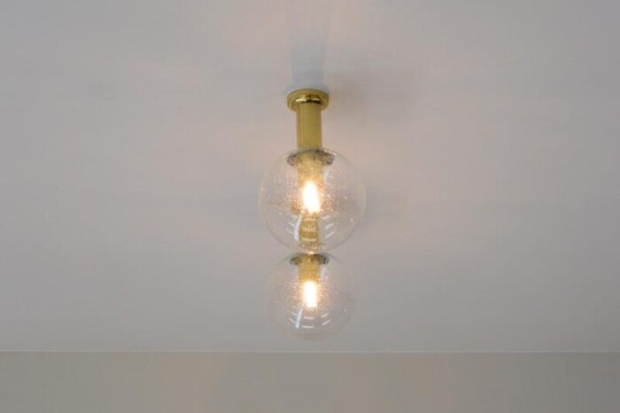 brass ceiling lamp from glashutte limburg germany 1970s 3646