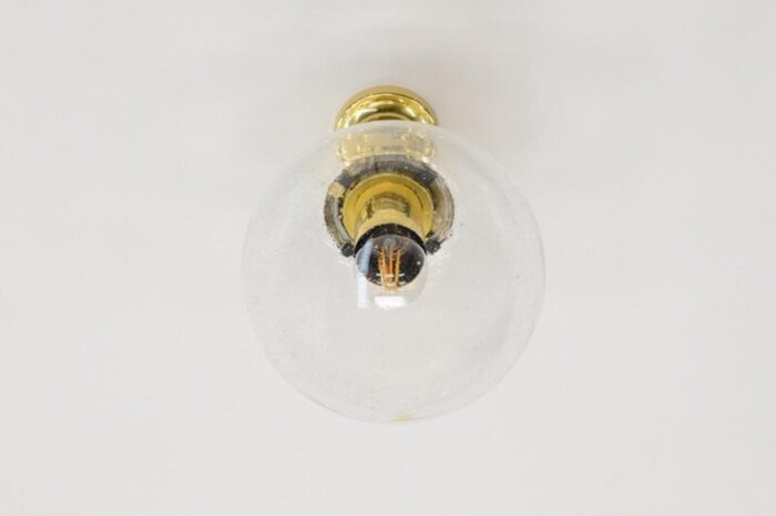 brass ceiling lamp from glashutte limburg germany 1970s 7573