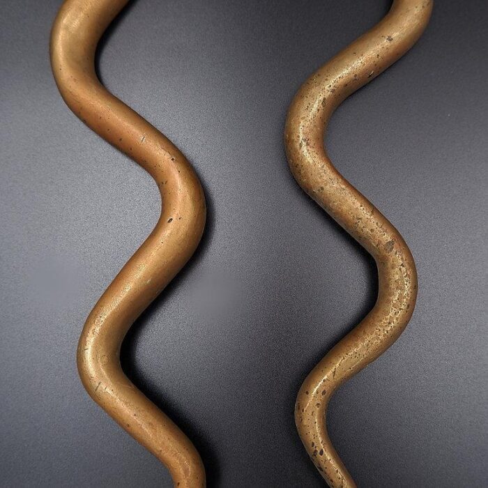 bronze cobra snake sconces 1960s set of 2 4328