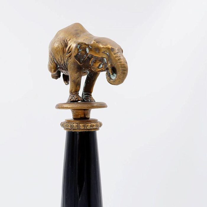 bronze elephants on porcelain columns with bronze borders by wong lee set of 2 2727