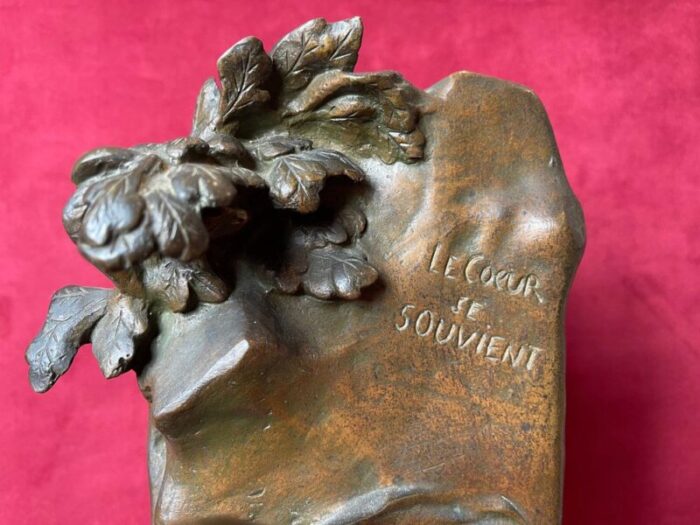 bronze memoria or the heart remembers statue by emile louis picault 3