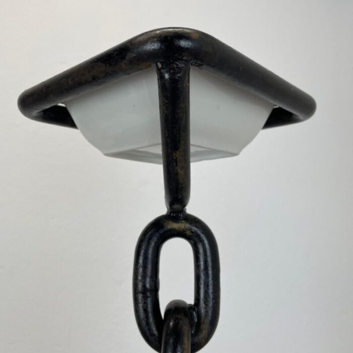 brutalist heavy iron metal chain ashtray stand element germany 1970s 8