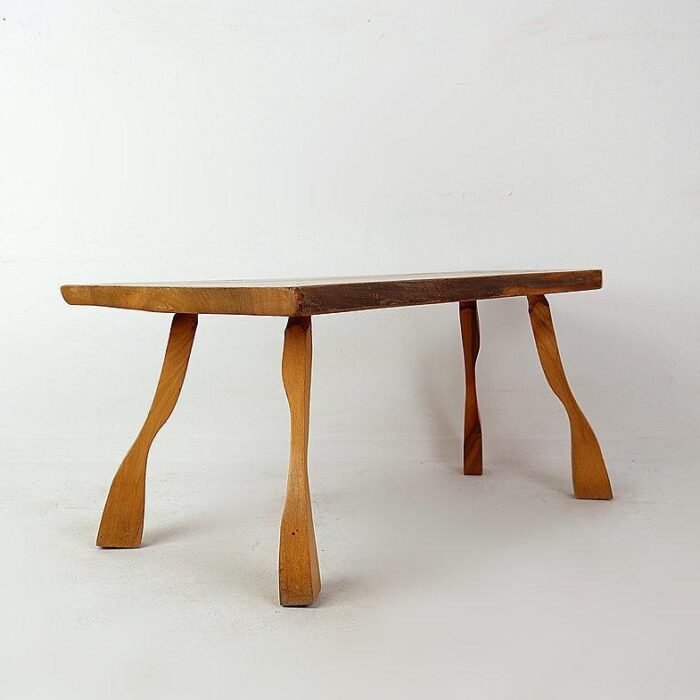 brutalist wooden side table 2670