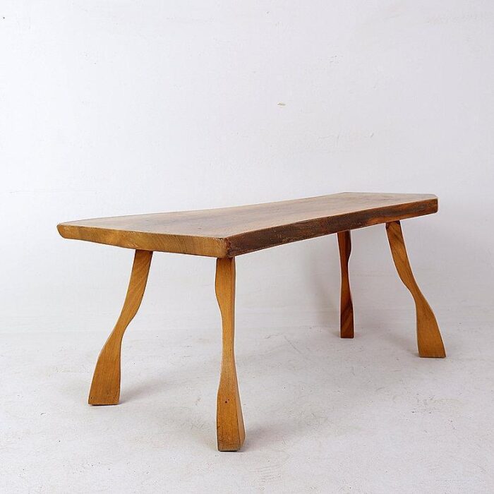 brutalist wooden side table 3861