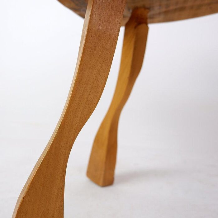 brutalist wooden side table 5391