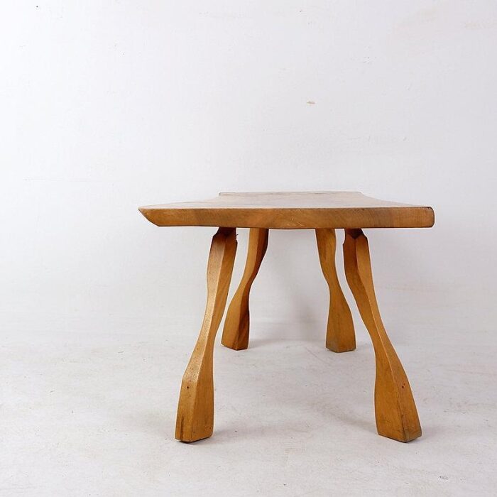 brutalist wooden side table 8635