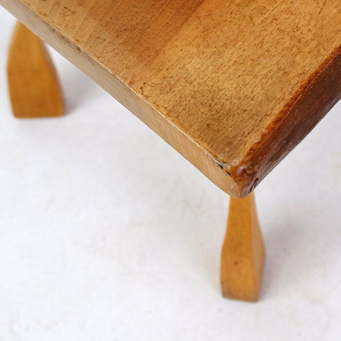 brutalist wooden side table 9076