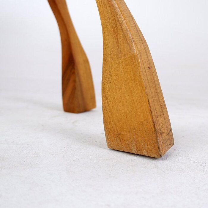 brutalist wooden side table 9626