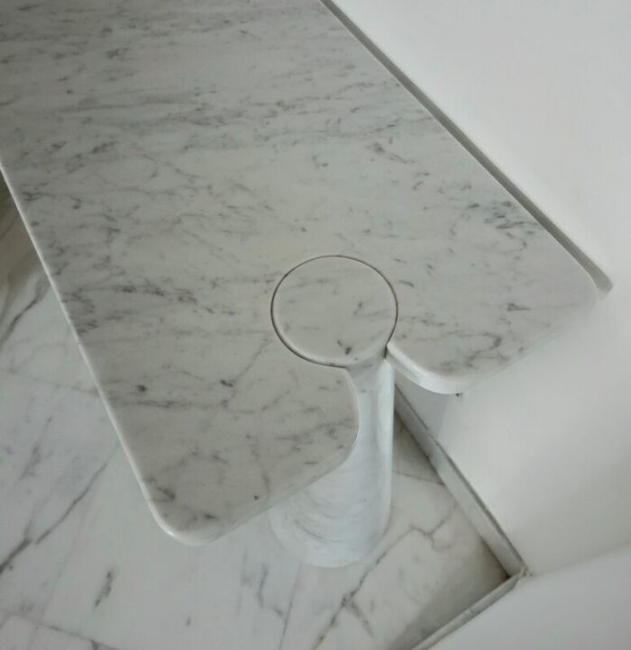 carrara marble console by angelo mangiarotti for skipper italy 1970s 2509