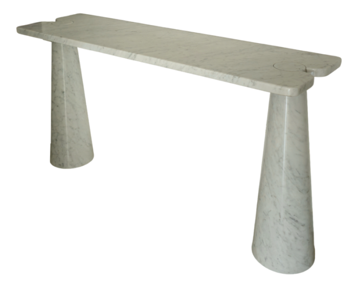 carrara marble console by angelo mangiarotti for skipper italy 1970s 2517