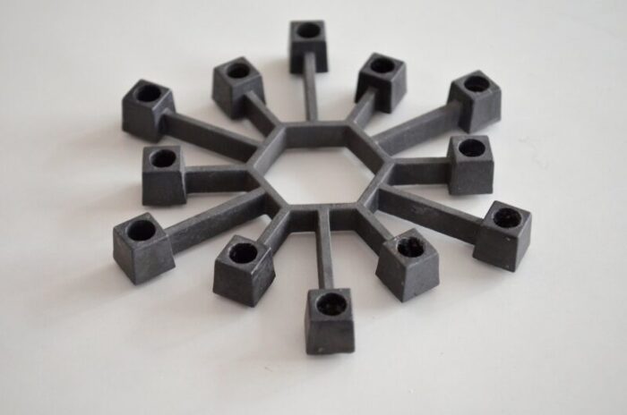 cast iron candleholder by jens h quistgaard for paro 1960s 2